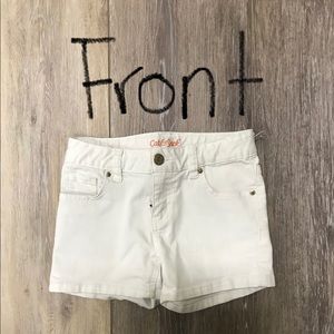 White jean shorts - girls